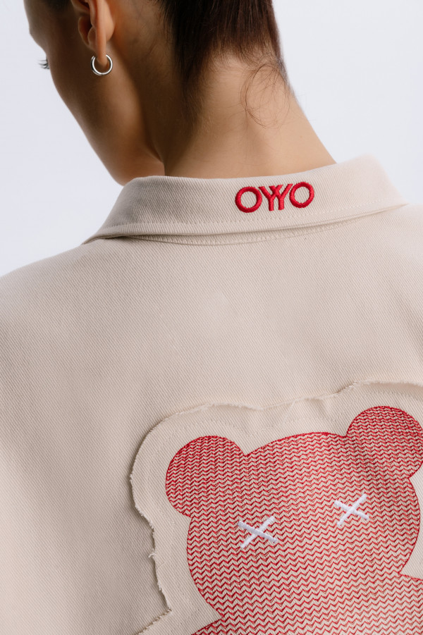 Рубашка OYYO «Тишина силы» капучино XS-S