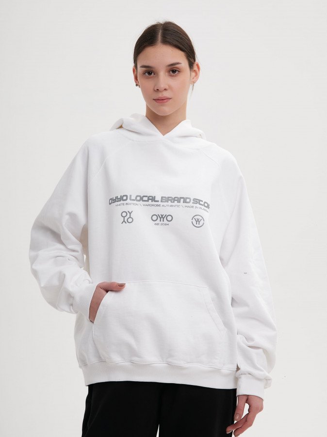 Худи OYYO LOCAL белый (M)